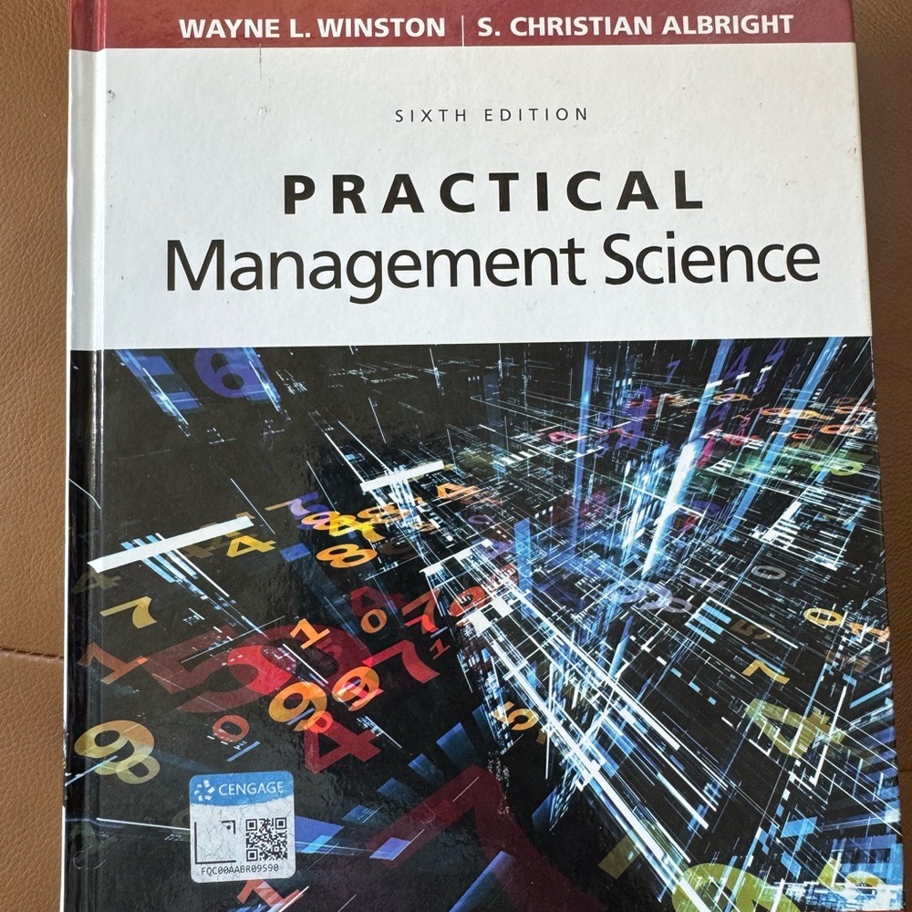 Practical Management Science Textbook